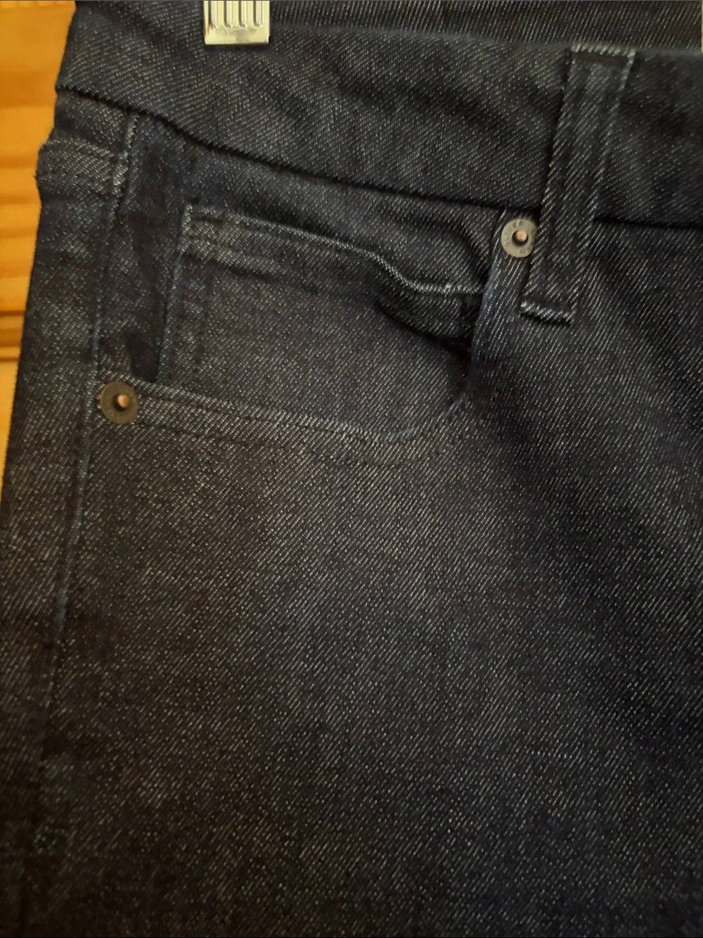Mid-Rise dark denim Flared Jeans — Women’s Classic Flare.  Size 27 - Picture 8 of 12